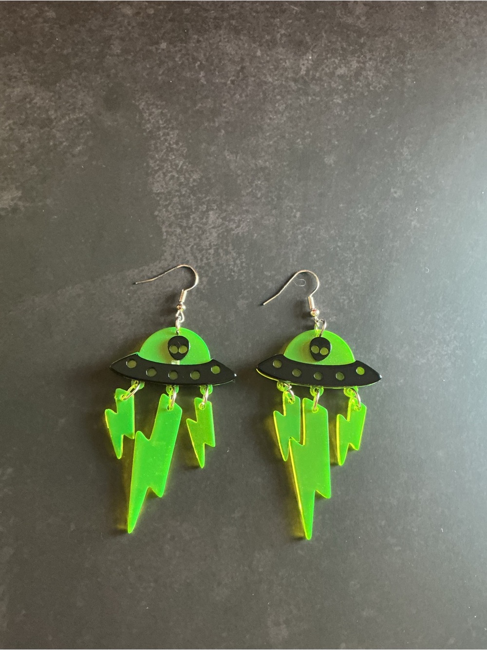 Alien Spaceship Earrings